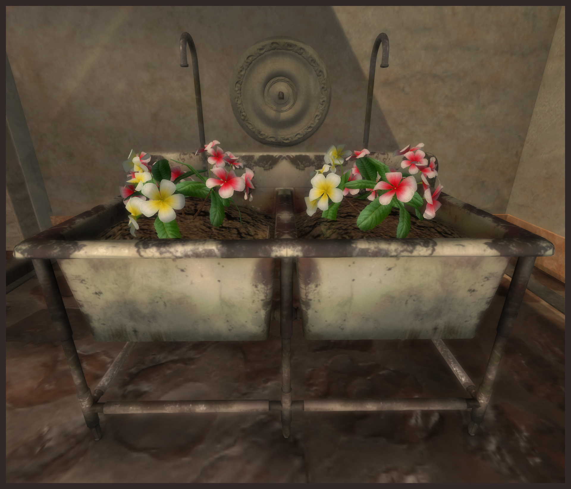 Old Sink with Flowers 4Li - 5L